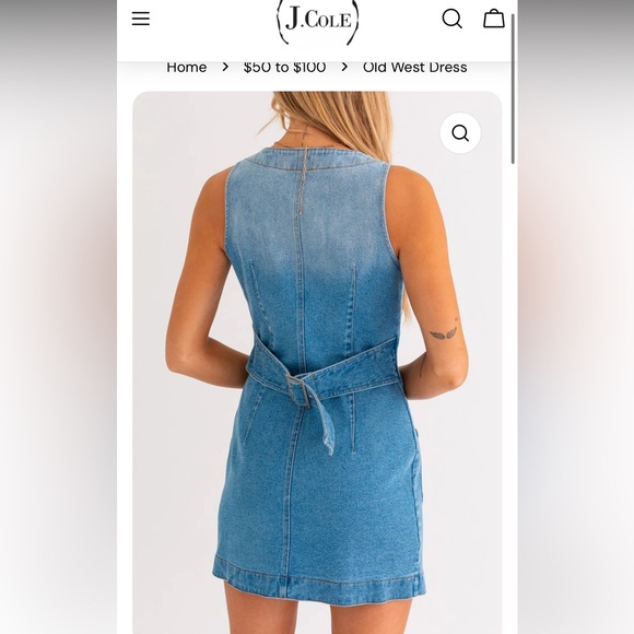 Women's Blue Denim Dress Old West Le Lis - Picture 2 of 4